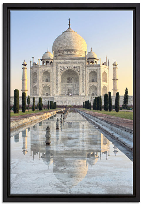Taj Mahal auf Leinwandbild gerahmt Größe 60x40
