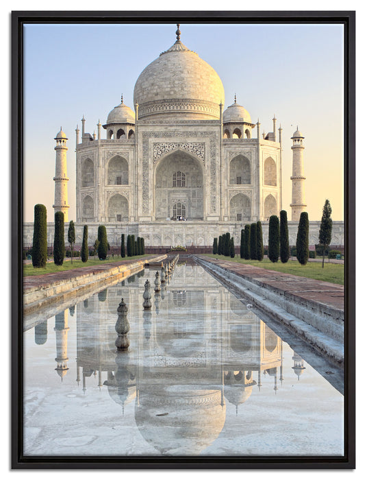 Taj Mahal auf Leinwandbild gerahmt Größe 80x60