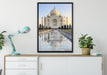 Taj Mahal auf Leinwandbild gerahmt verschiedene Größen im Wohnzimmer