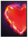Herz aus Feuer auf Leinwandbild gerahmt Größe 80x60