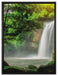 Wasserfall auf Leinwandbild gerahmt Größe 80x60