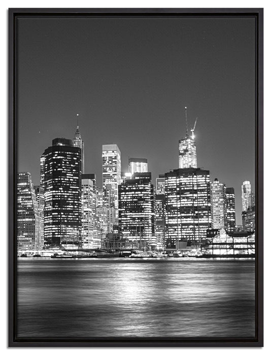 New York City auf Leinwandbild gerahmt Größe 80x60