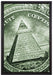 Illuminaten-Pyramide auf Leinwandbild gerahmt Größe 60x40