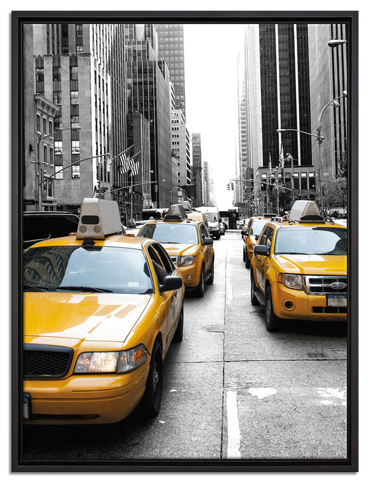 Cityverkehr New York auf Leinwandbild gerahmt Größe 80x60