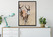 Tiere in Savanne Rehe Afrika auf Leinwandbild gerahmt verschiedene Größen im Wohnzimmer