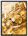 Saxophon auf Leinwandbild gerahmt Größe 80x60