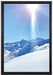 Schnee Berge auf Leinwandbild gerahmt Größe 60x40