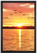 See Abenddämmerung auf Leinwandbild gerahmt Größe 60x40
