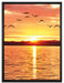 See Abenddämmerung auf Leinwandbild gerahmt Größe 80x60