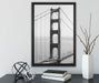 Golden Gate Bridge San Francisco auf Leinwandbild gerahmt mit Kirschblüten