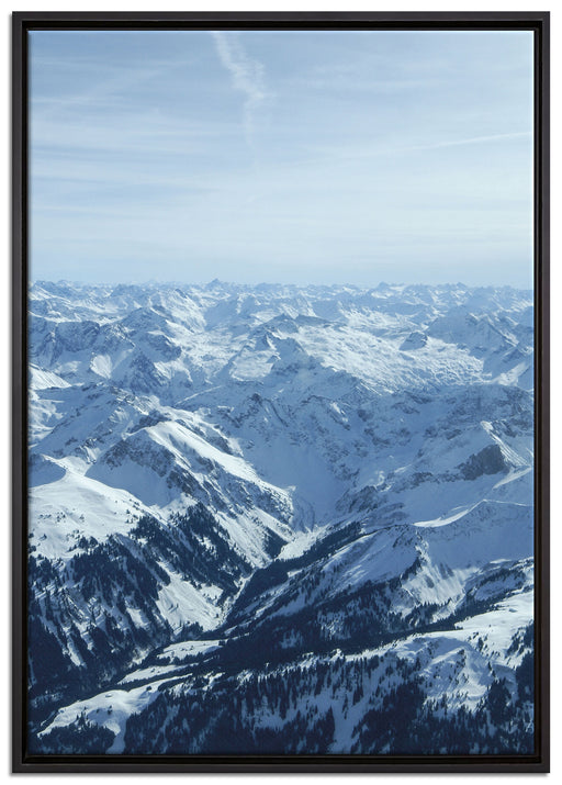 Alpen auf Leinwandbild gerahmt Größe 100x70