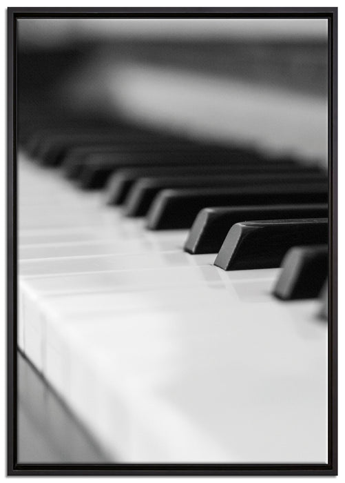 Elegantes Klavier auf Leinwandbild gerahmt Größe 100x70
