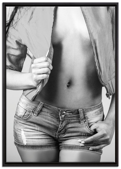 Sexy Woman auf Leinwandbild gerahmt Größe 100x70