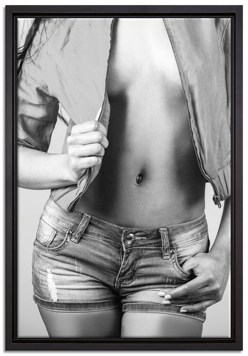 Sexy Woman auf Leinwandbild gerahmt Größe 60x40