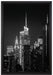 New York von oben schwarz weiß auf Leinwandbild gerahmt Größe 60x40