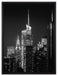 New York von oben schwarz weiß auf Leinwandbild gerahmt Größe 80x60