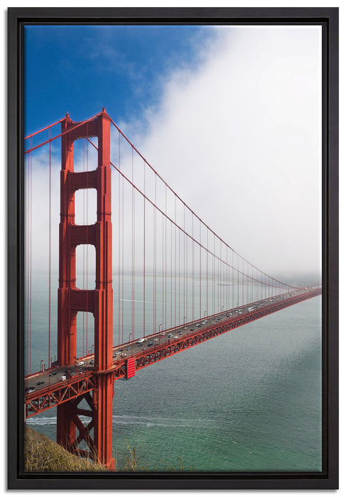 Golden Gate Bridge San Francisco auf Leinwandbild gerahmt Größe 60x40