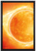 Sonne Feuerball auf Leinwandbild gerahmt Größe 60x40