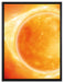 Sonne Feuerball auf Leinwandbild gerahmt Größe 80x60