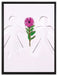 Pärchen mit Blume auf Leinwandbild gerahmt Größe 80x60