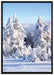 Winterwald auf Leinwandbild gerahmt Größe 100x70