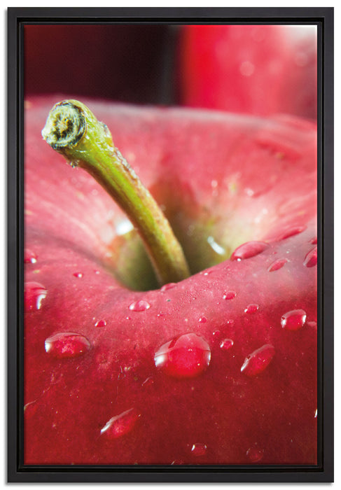 Apfel auf Leinwandbild gerahmt Größe 60x40