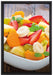 Obstsalat auf Leinwandbild gerahmt Größe 60x40