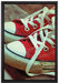 Coole Rote Schuhe auf Leinwandbild gerahmt Größe 60x40