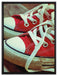 Coole Rote Schuhe auf Leinwandbild gerahmt Größe 80x60