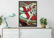 Coole Rote Schuhe auf Leinwandbild gerahmt verschiedene Größen im Wohnzimmer