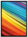 Bunte Streifen auf Leinwandbild gerahmt Größe 80x60
