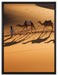 Kamelkarawane in der Wüste auf Leinwandbild gerahmt Größe 80x60