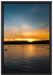 Schwäne im Sonnenuntergang auf Leinwandbild gerahmt Größe 60x40