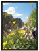 Blumenwiese im Frühling auf Leinwandbild gerahmt Größe 80x60
