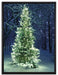 Leuchtender Weihnachtsbaum auf Leinwandbild gerahmt Größe 80x60