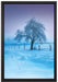 Baum in Winterlandschaft auf Leinwandbild gerahmt Größe 60x40