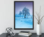 Baum in Winterlandschaft auf Leinwandbild gerahmt mit Kirschblüten