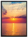 Meer im Sonnenaufgang auf Leinwandbild gerahmt Größe 80x60
