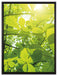 Grüne Blätter auf Leinwandbild gerahmt Größe 80x60