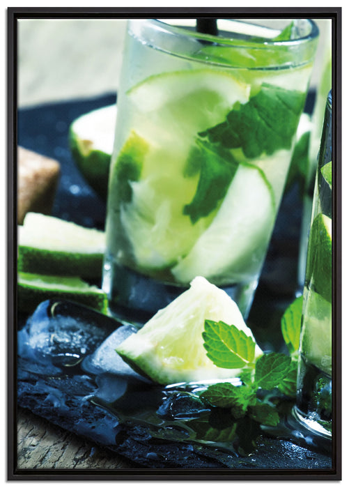 Caipirinha auf Leinwandbild gerahmt Größe 100x70