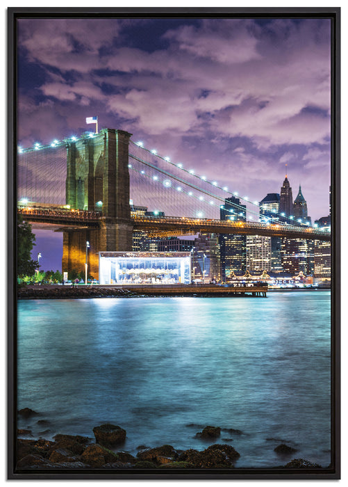 Skyline New York auf Leinwandbild gerahmt Größe 100x70