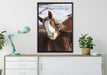 schmusende Pferde auf Leinwandbild gerahmt verschiedene Größen im Wohnzimmer