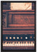 altes Klavier schwarz-Weiß auf Leinwandbild gerahmt Größe 60x40