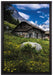 Wunderschöne Berghütte auf Leinwandbild gerahmt Größe 60x40