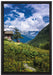 Wunderschöne Berghütte auf Leinwandbild gerahmt Größe 60x40