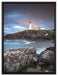 Leuchtturm im Meer auf Leinwandbild gerahmt Größe 80x60