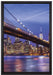 New York Brooklyn Bridge auf Leinwandbild gerahmt Größe 60x40