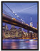 New York Brooklyn Bridge auf Leinwandbild gerahmt Größe 80x60