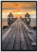 Bootssteg im Sonnenuntergang auf Leinwandbild gerahmt Größe 100x70
