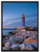 Leuchtturm bei Ebbe auf Leinwandbild gerahmt Größe 80x60